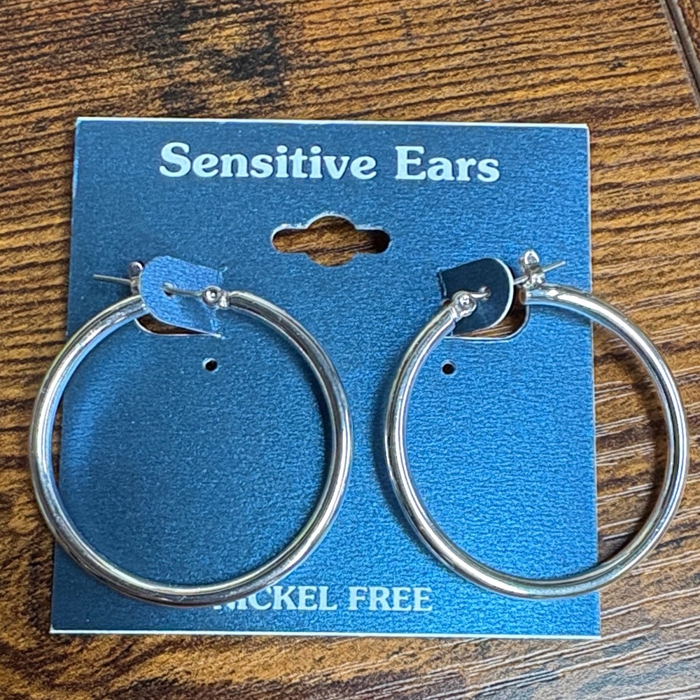 Classic Silver Hoop Earrings for Sensitive Ears